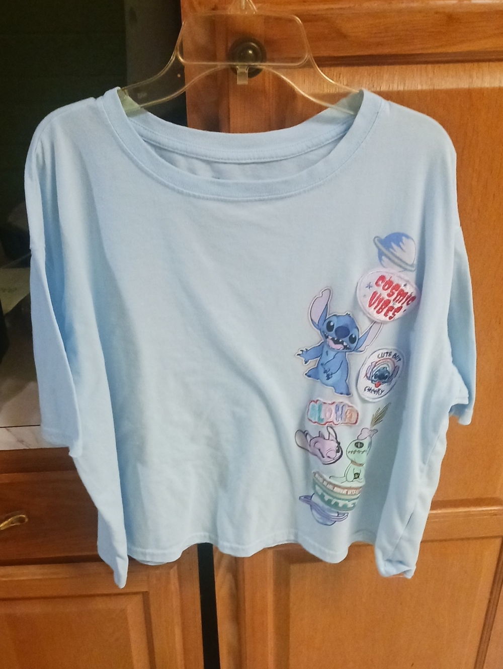 Light Blue Stitch Graphic Top - Disney Inspired